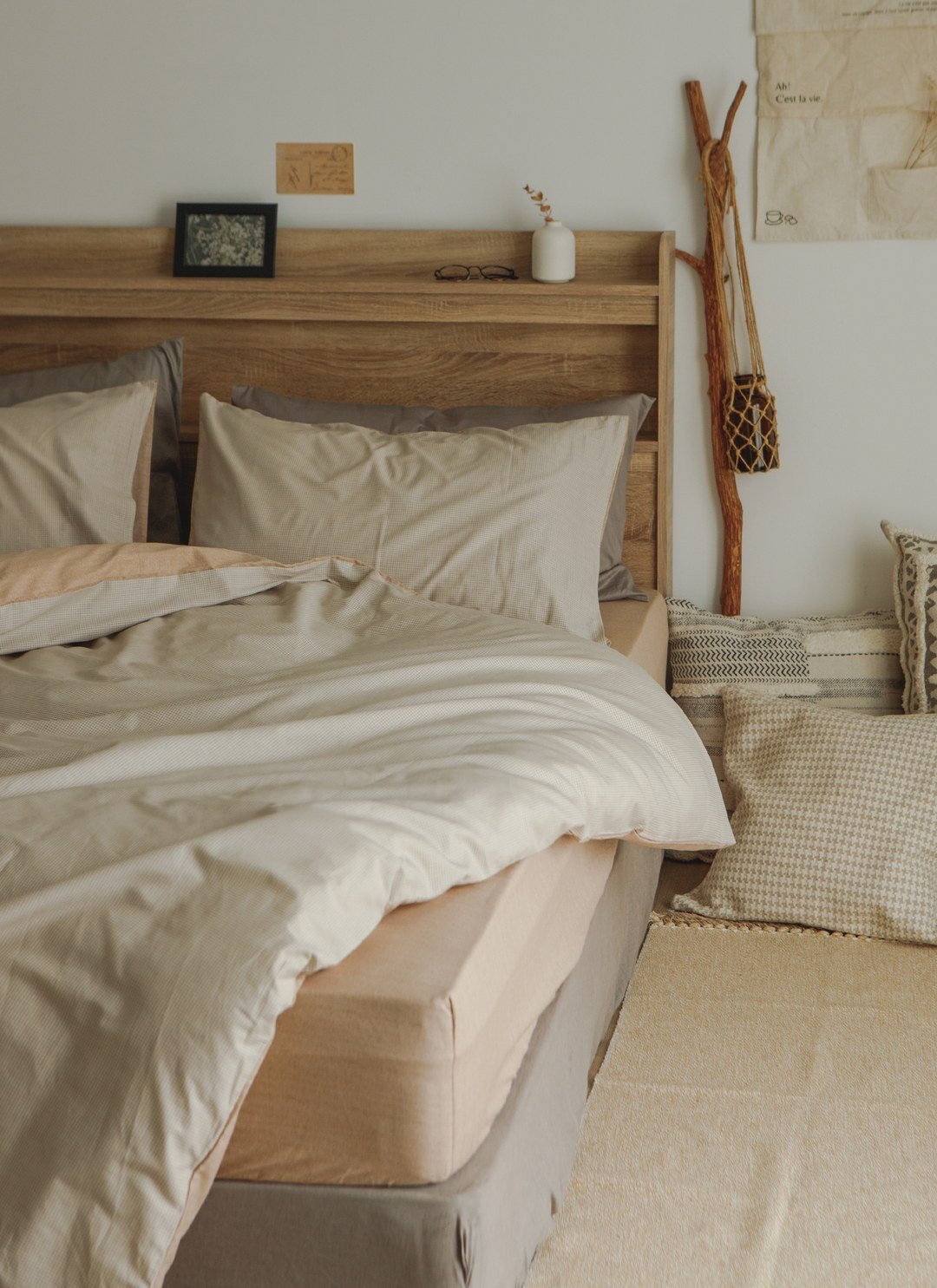 Latte - 純棉四件組 ( 床包 + 被套 + 枕套 )