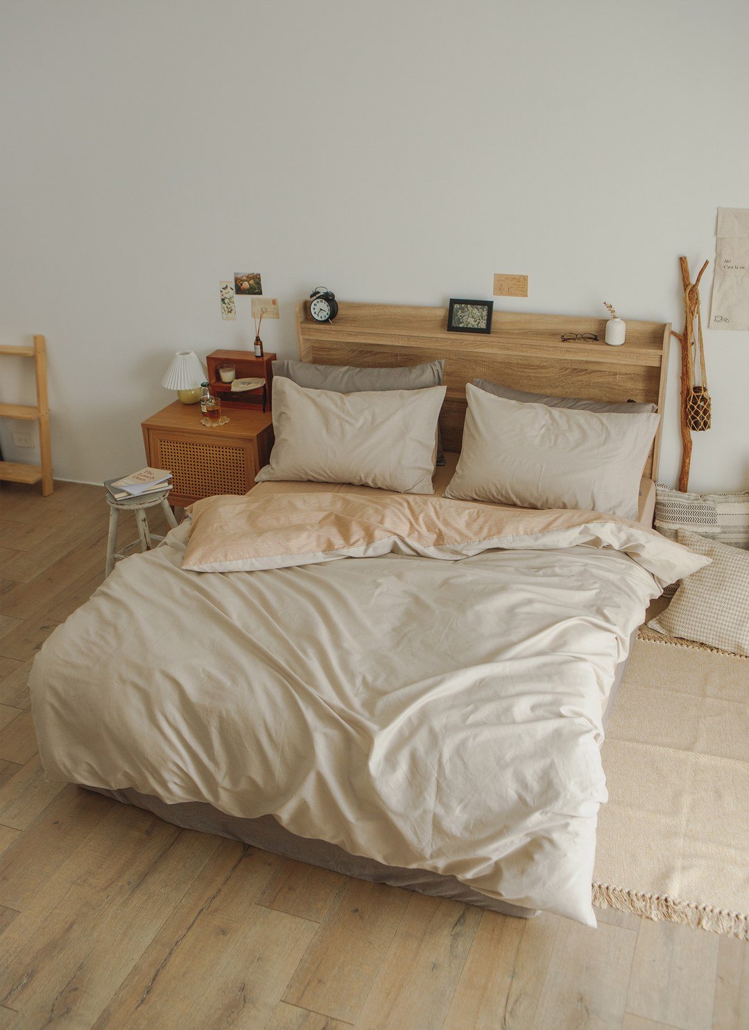 Latte - 純棉四件組 ( 床包 + 被套 + 枕套 )