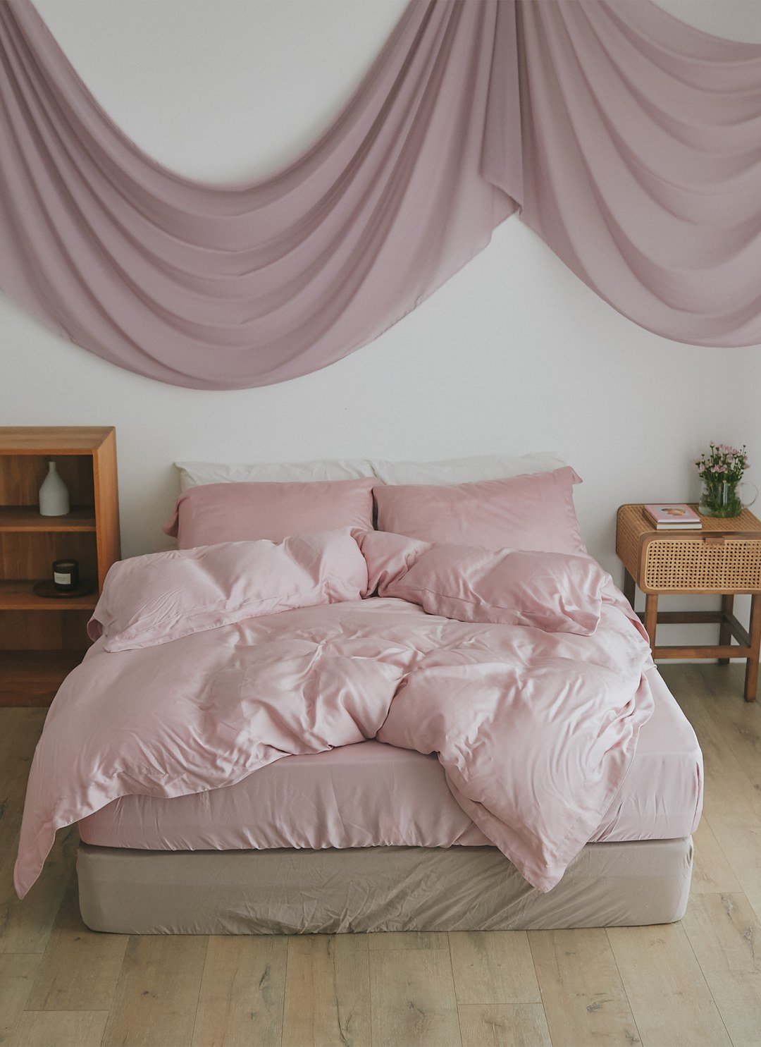 淺粉月季 - 天絲被套