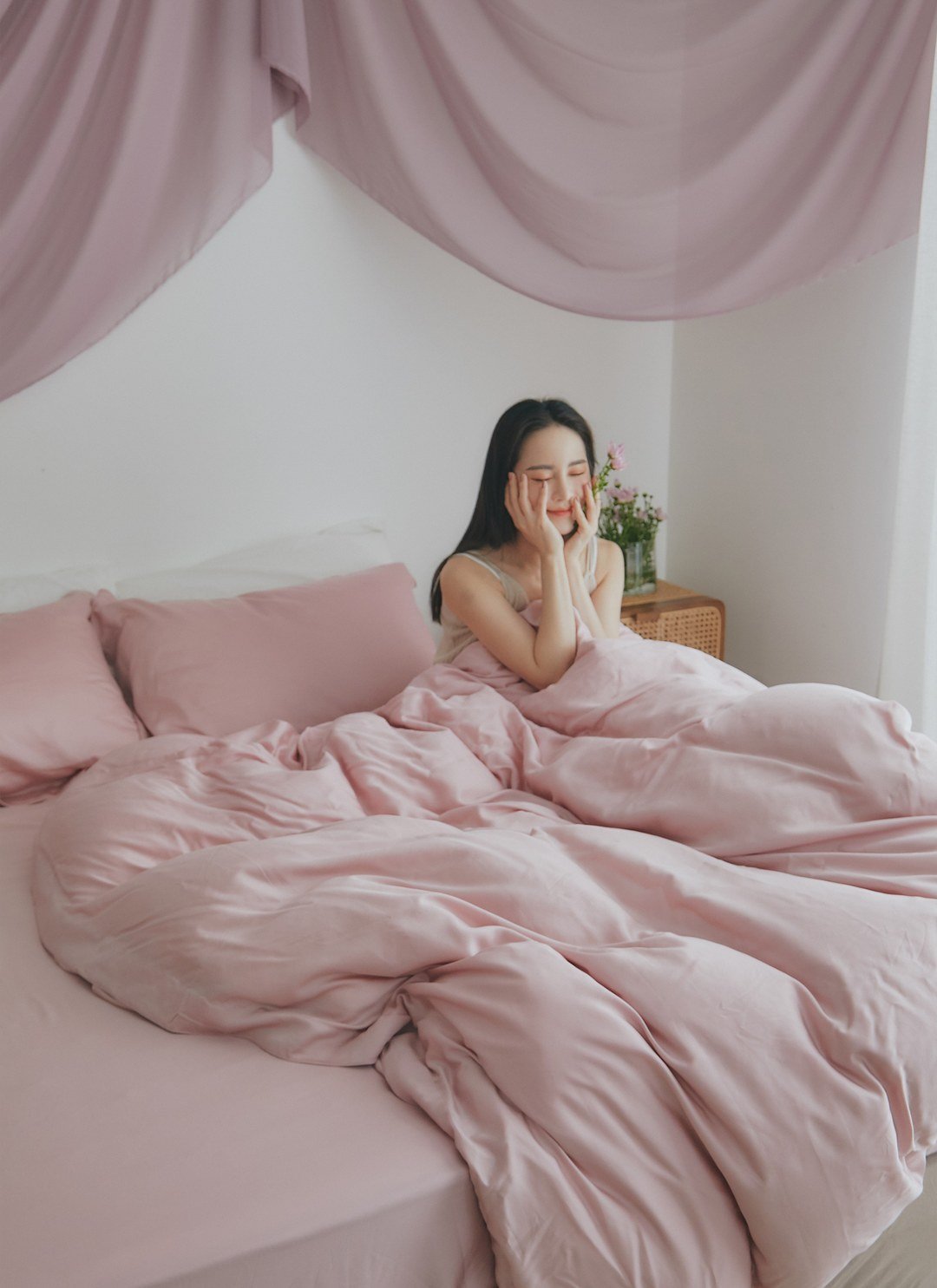 淺粉月季 - 天絲被套