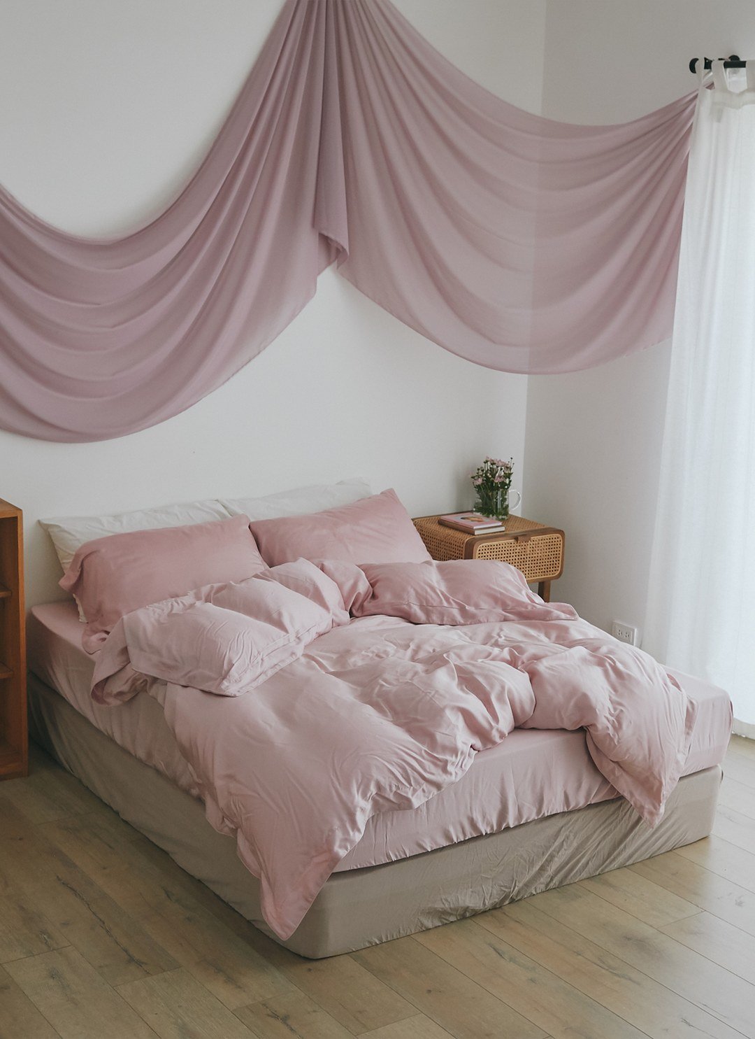 淺粉月季 - 天絲被套