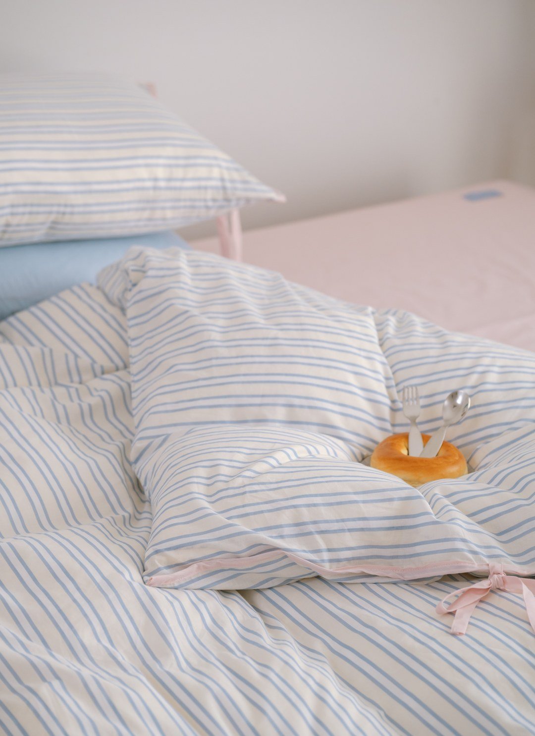 海鹽芝士 / 苺果芝士 - 華爾紗 ( 純棉 ) 條紋被套