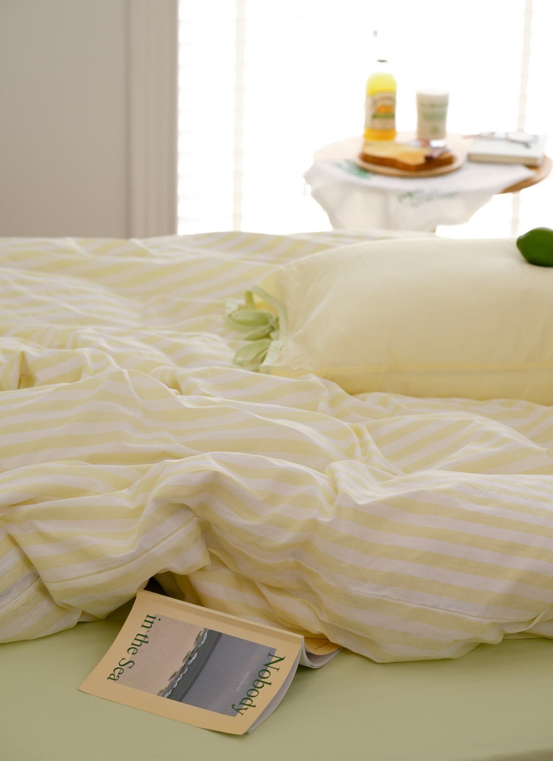 開心果優格 / 檸檬優格 - 華爾紗 ( 純棉 ) 條紋被套