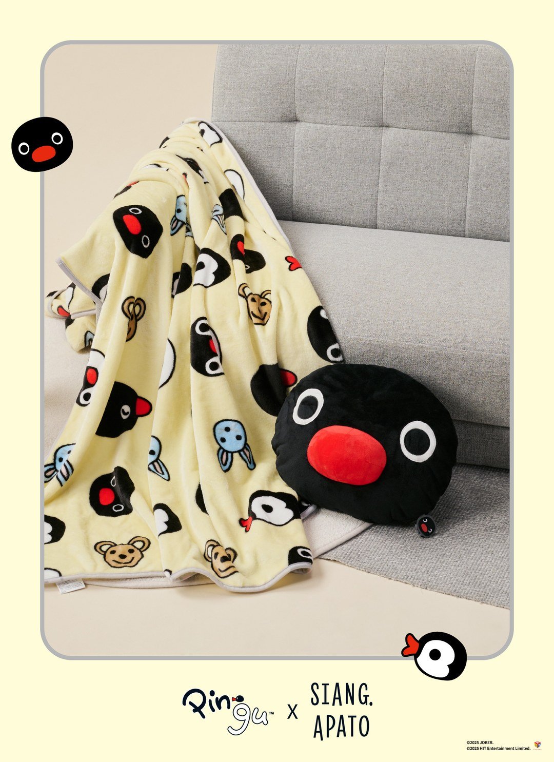 Pingu™ 兩用造型抱枕毯 - Pingu / 企鵝家族聯名