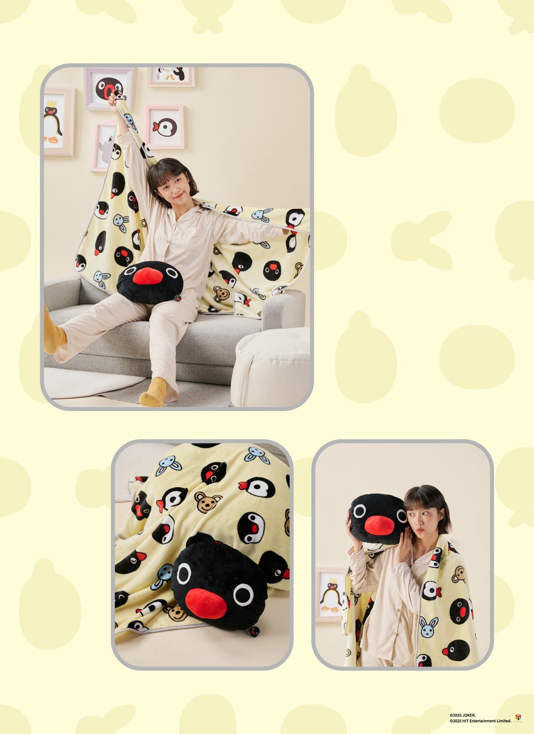 Pingu™ 兩用造型抱枕毯 - Pingu / 企鵝家族聯名