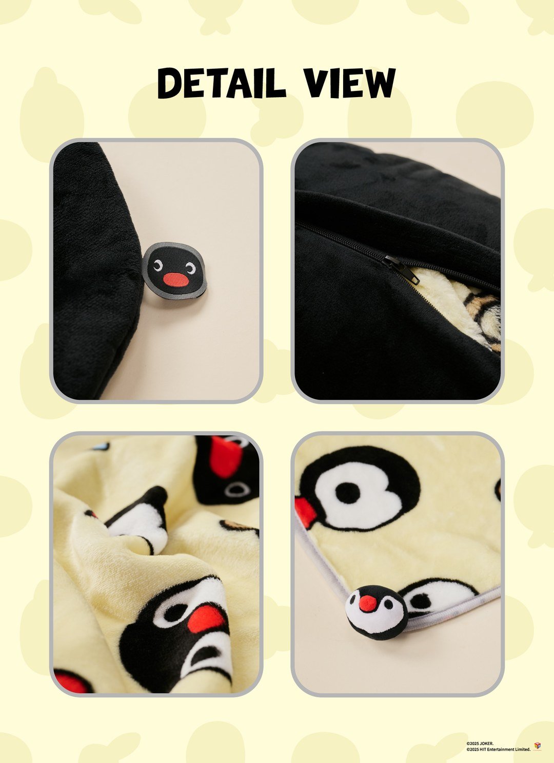 Pingu™ 兩用造型抱枕毯 - Pingu / 企鵝家族聯名