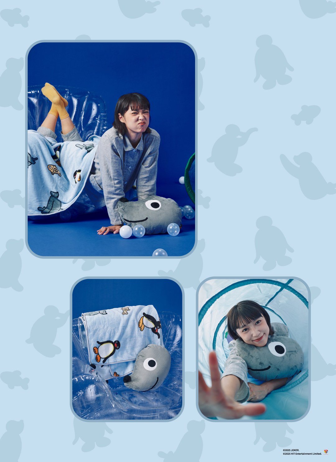 Pingu™ 兩用造型抱枕毯 - Robby / 企鵝家族聯名