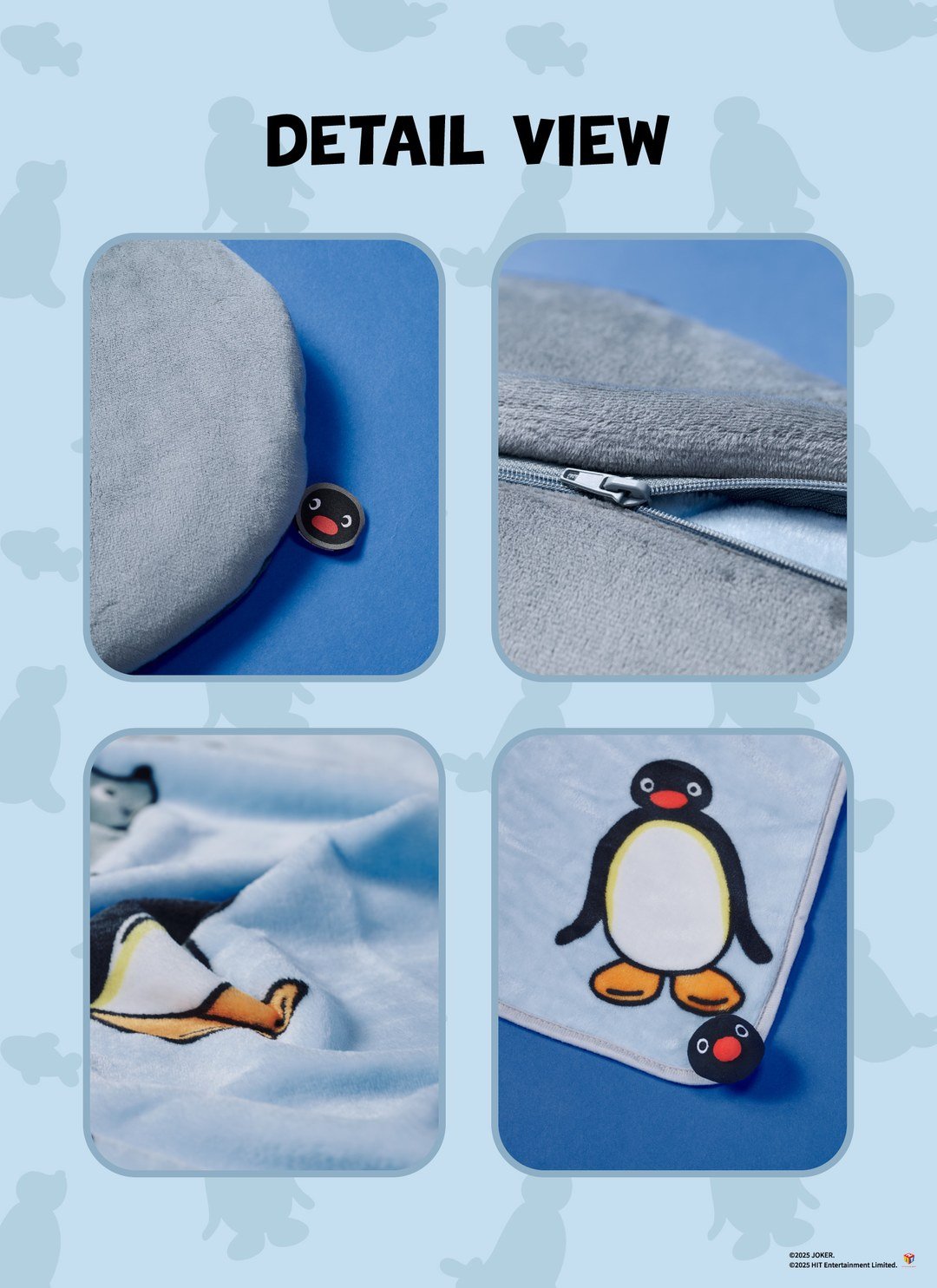 【聖誕包裝套組】Pingu™ 2026年桌曆 × 兩用造型抱枕毯 / 企鵝家族聯名