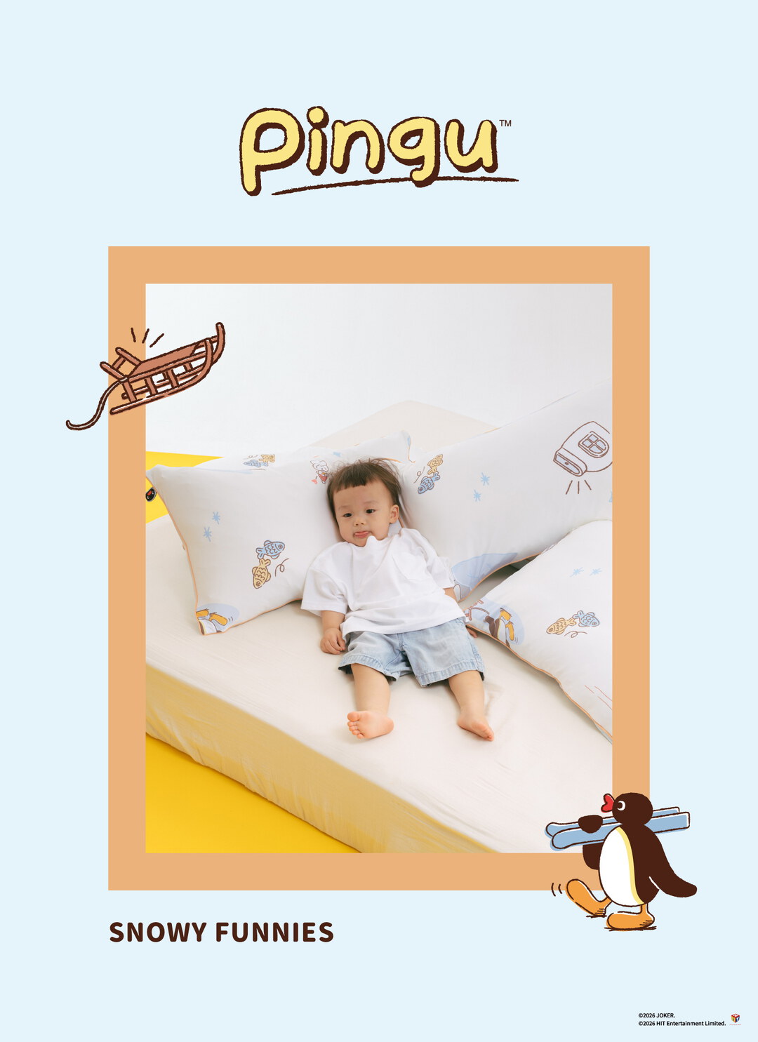 Pingu™企鵝家族 X 熊冷系列 / Snowy Funnies / 熊冷枕套2入 / 瞬間冰感 Extreme Cool