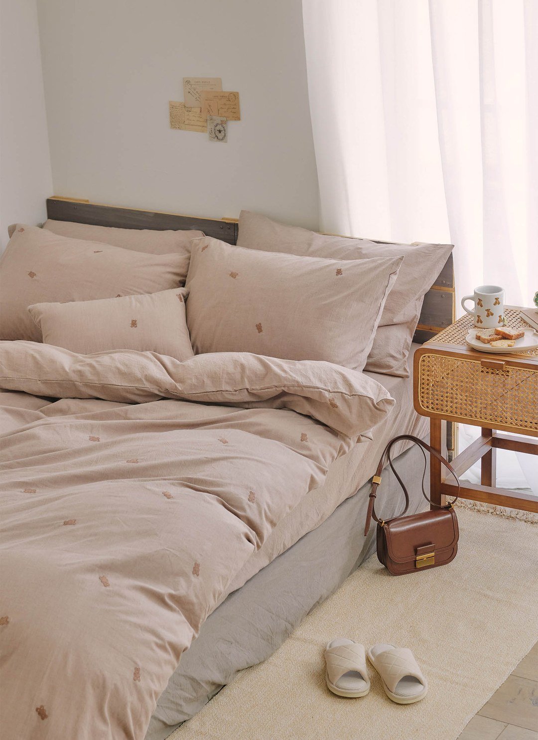 可可咖ｘTeddy刺繡 - 水洗棉被套