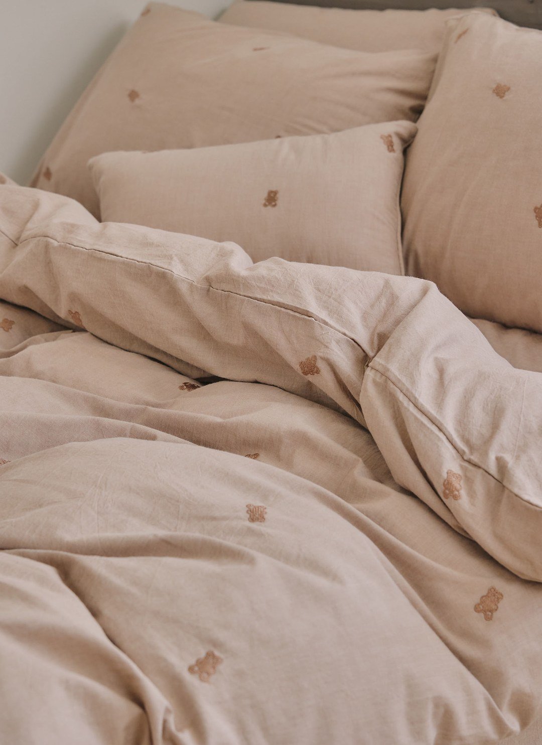 可可咖ｘTeddy刺繡 - 水洗棉被套