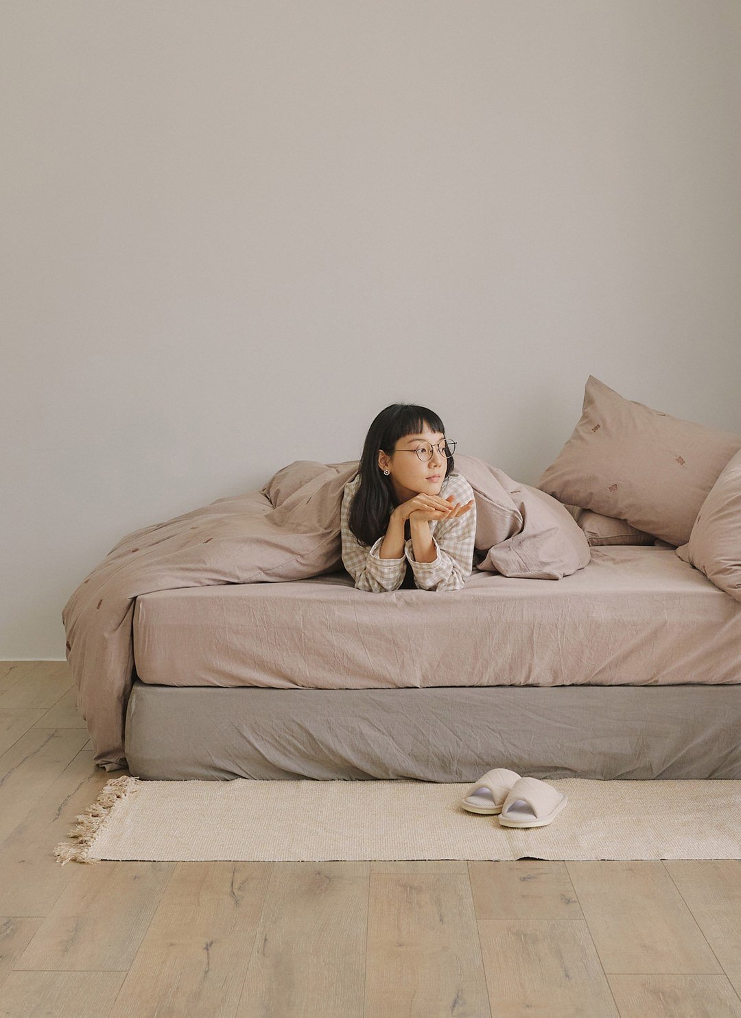 可可咖ｘTeddy刺繡 - 水洗棉被套