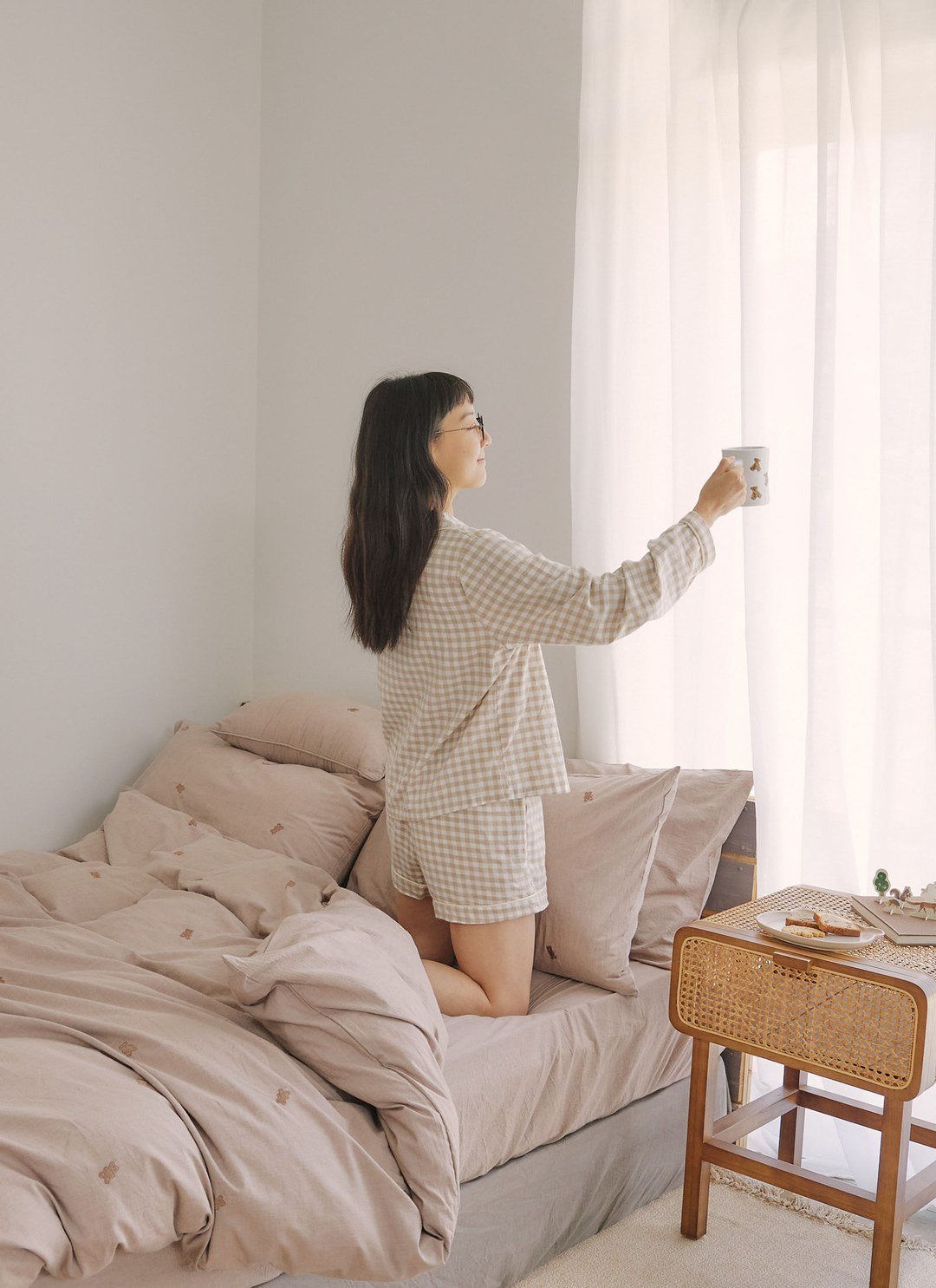 可可咖ｘTeddy刺繡 - 水洗棉被套