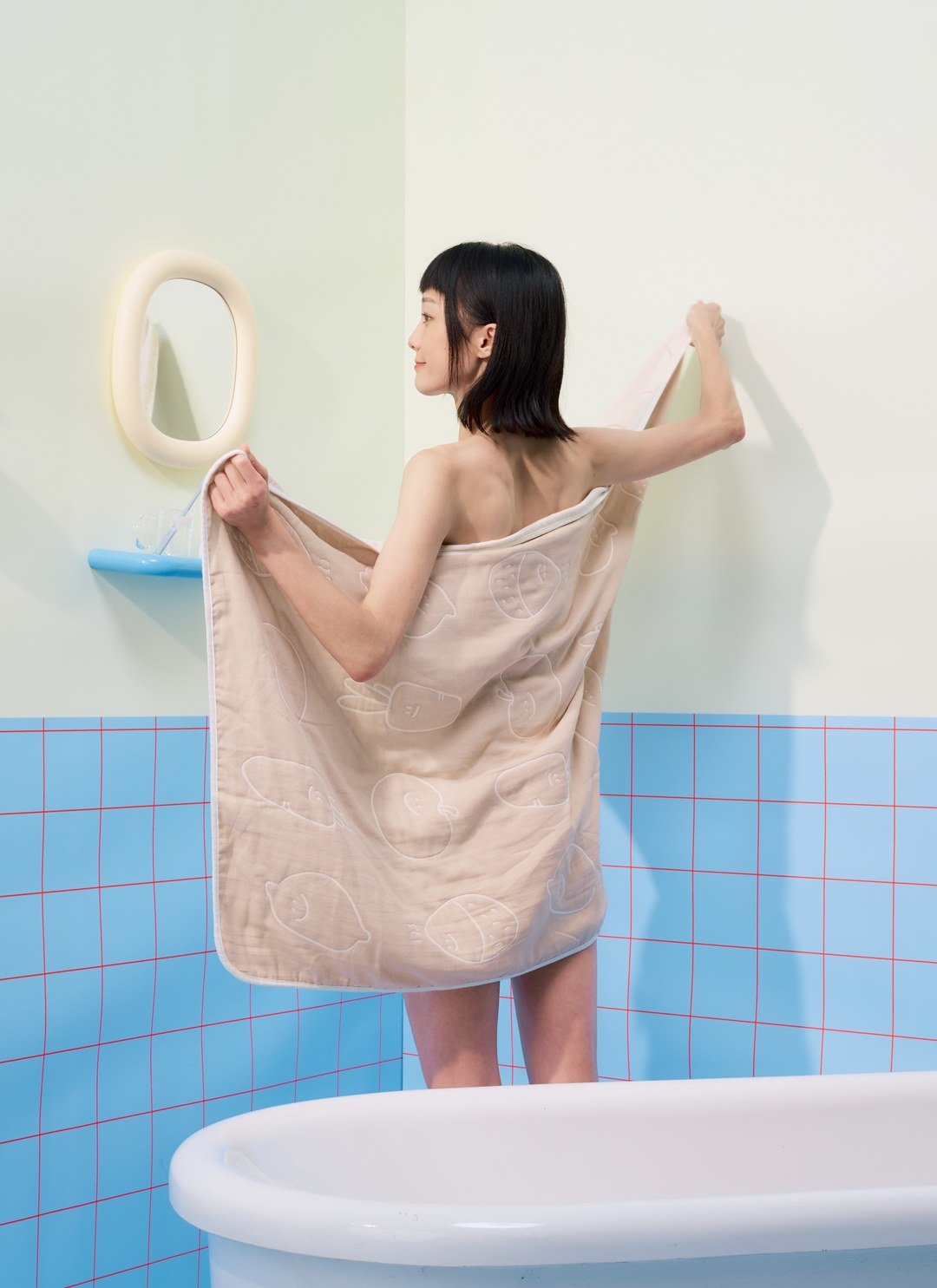 HellO ! MorninG - 100%純棉六層紗毛巾 / 浴巾 / Second Morning 正版授權