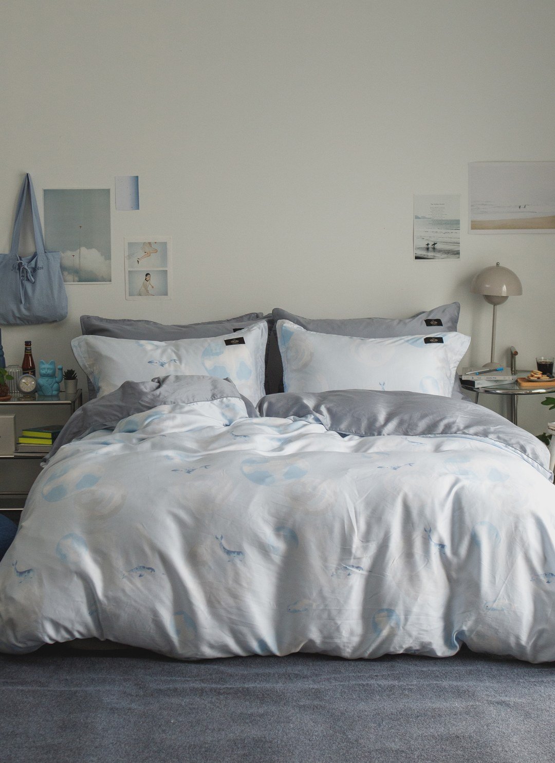 鯨語 - 天絲四件組 ( 床包 + 被套 + 枕套 )