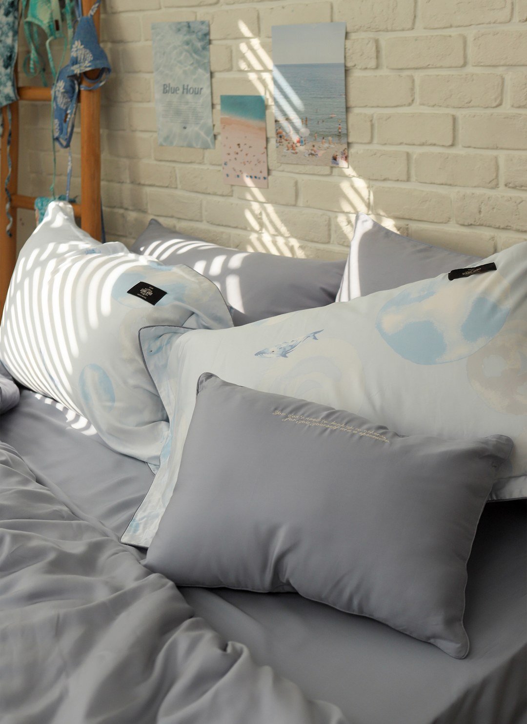 鯨語 - 天絲被套組 ( 被套 + 枕套 )