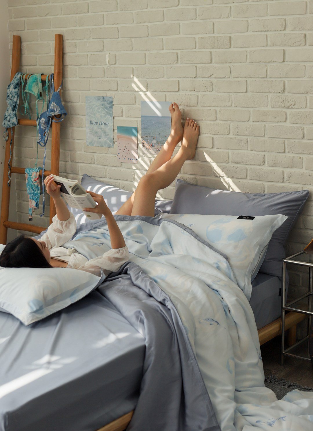 鯨語 - 天絲被套組 ( 被套 + 枕套 )