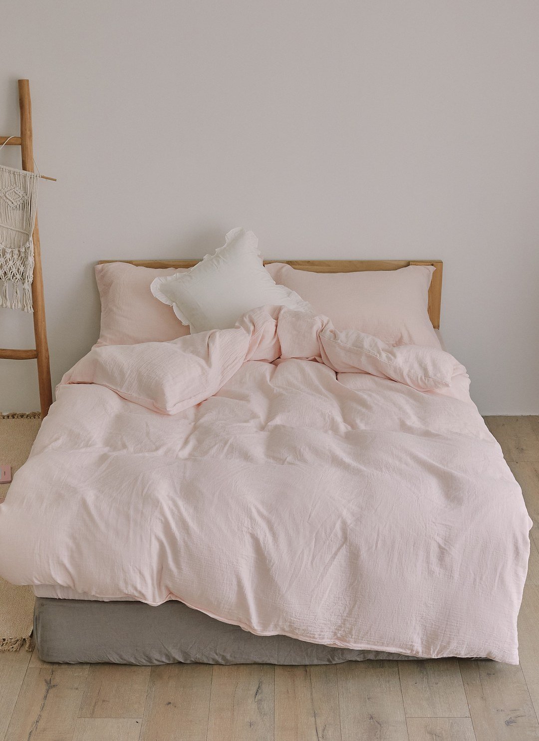 茱萸粉 - 二重紗 / 雙層紗枕套 / 2入組