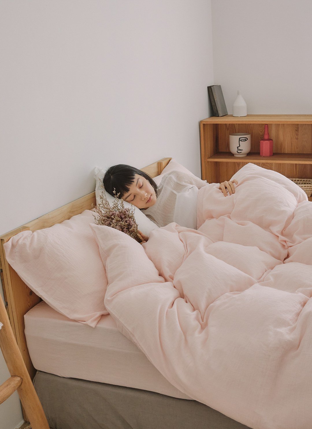 茱萸粉 - 二重紗 / 雙層紗枕套 / 2入組