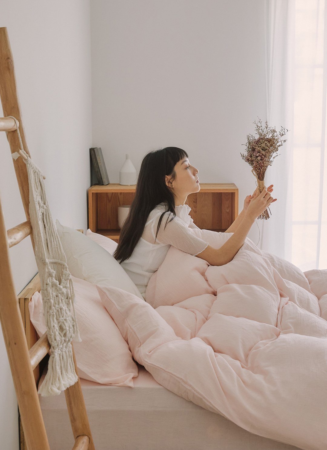 茱萸粉 - 二重紗 / 雙層紗枕套 / 2入組