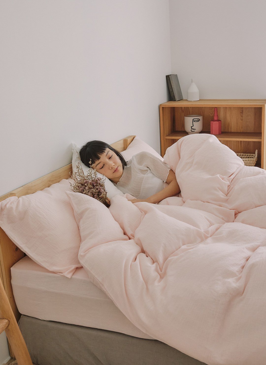 茱萸粉 - 二重紗 / 雙層紗被套