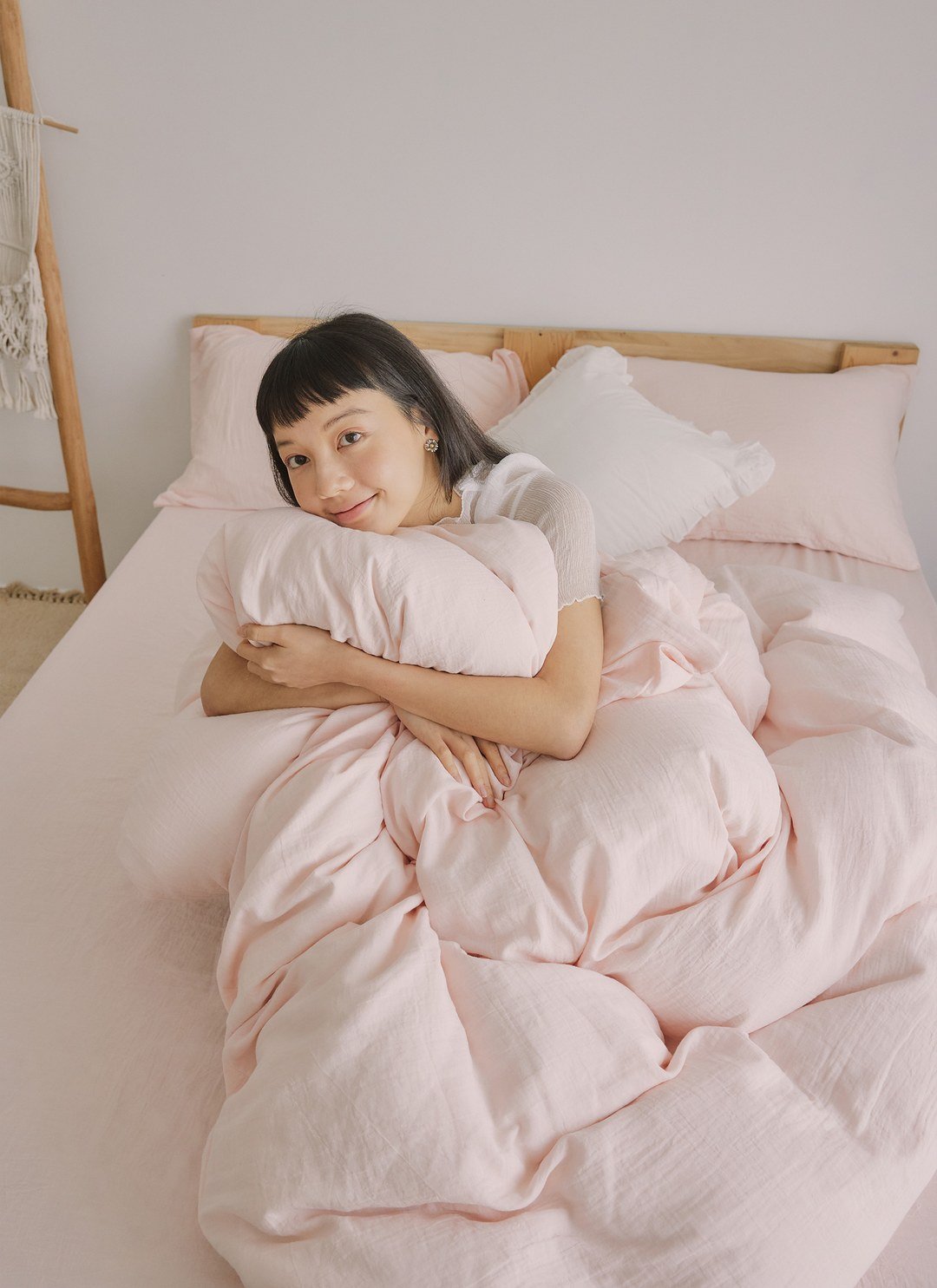茱萸粉 - 二重紗 / 雙層紗被套