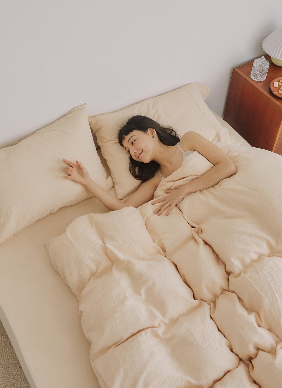 香草黃 - 二重紗 / 雙層紗四件組 ( 床包 + 被套 + 枕套 )