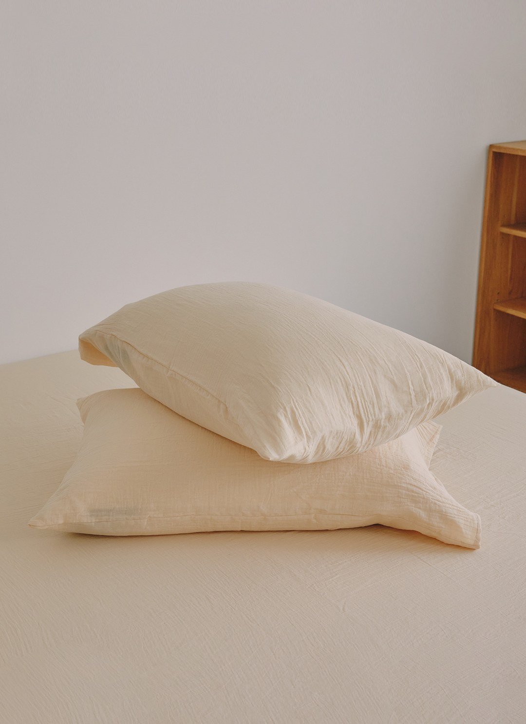 香草黃 - 二重紗 / 雙層紗枕套 / 2入組