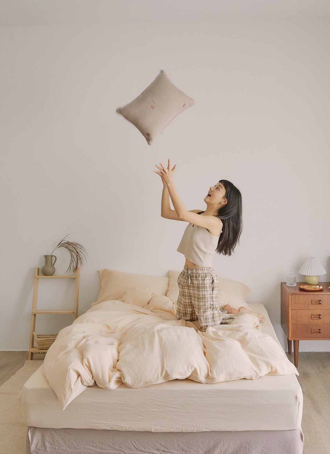 香草黃 - 二重紗 / 雙層紗枕套 / 2入組