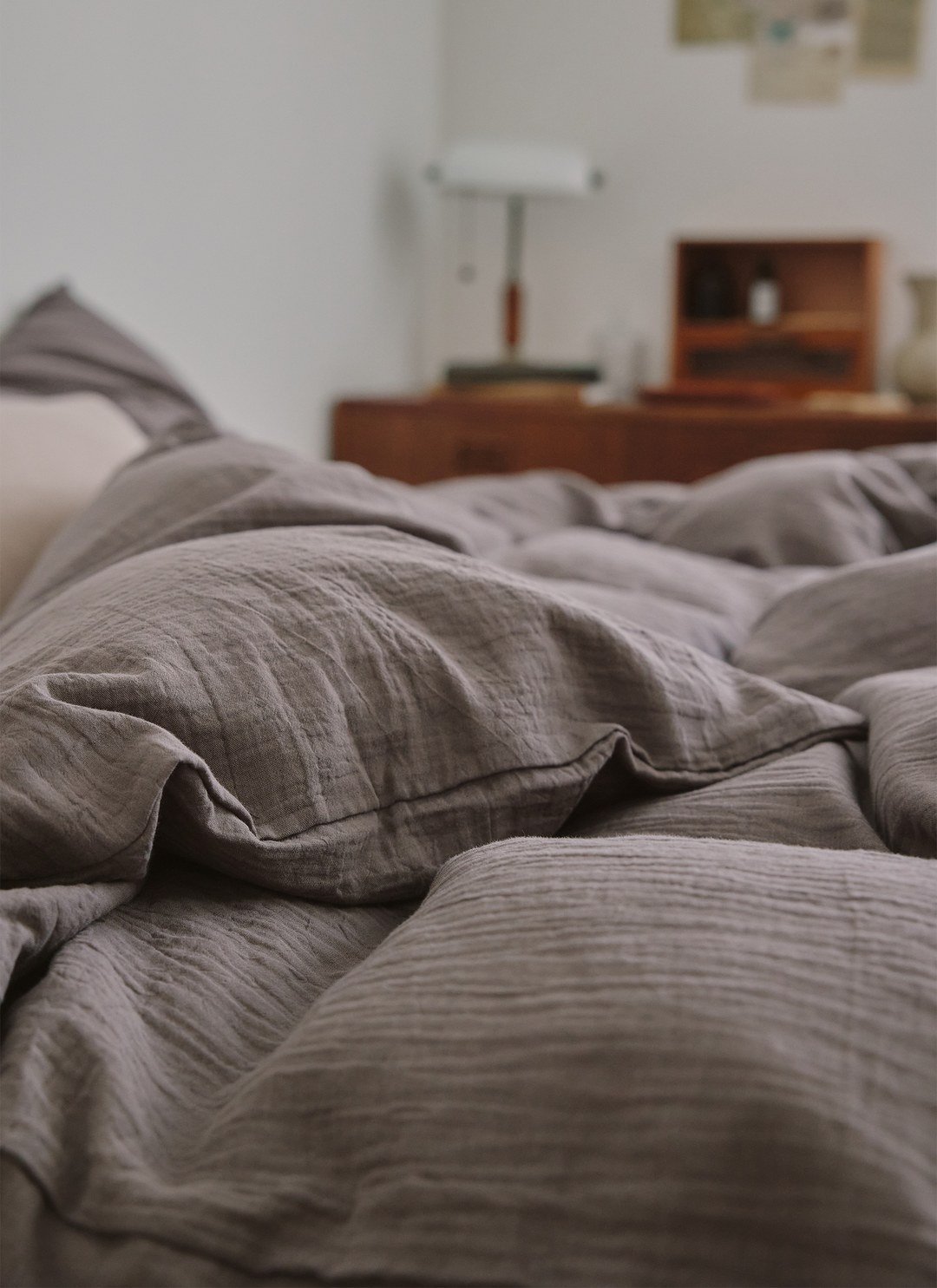 胡桃棕 - 二重紗 / 雙層紗被套