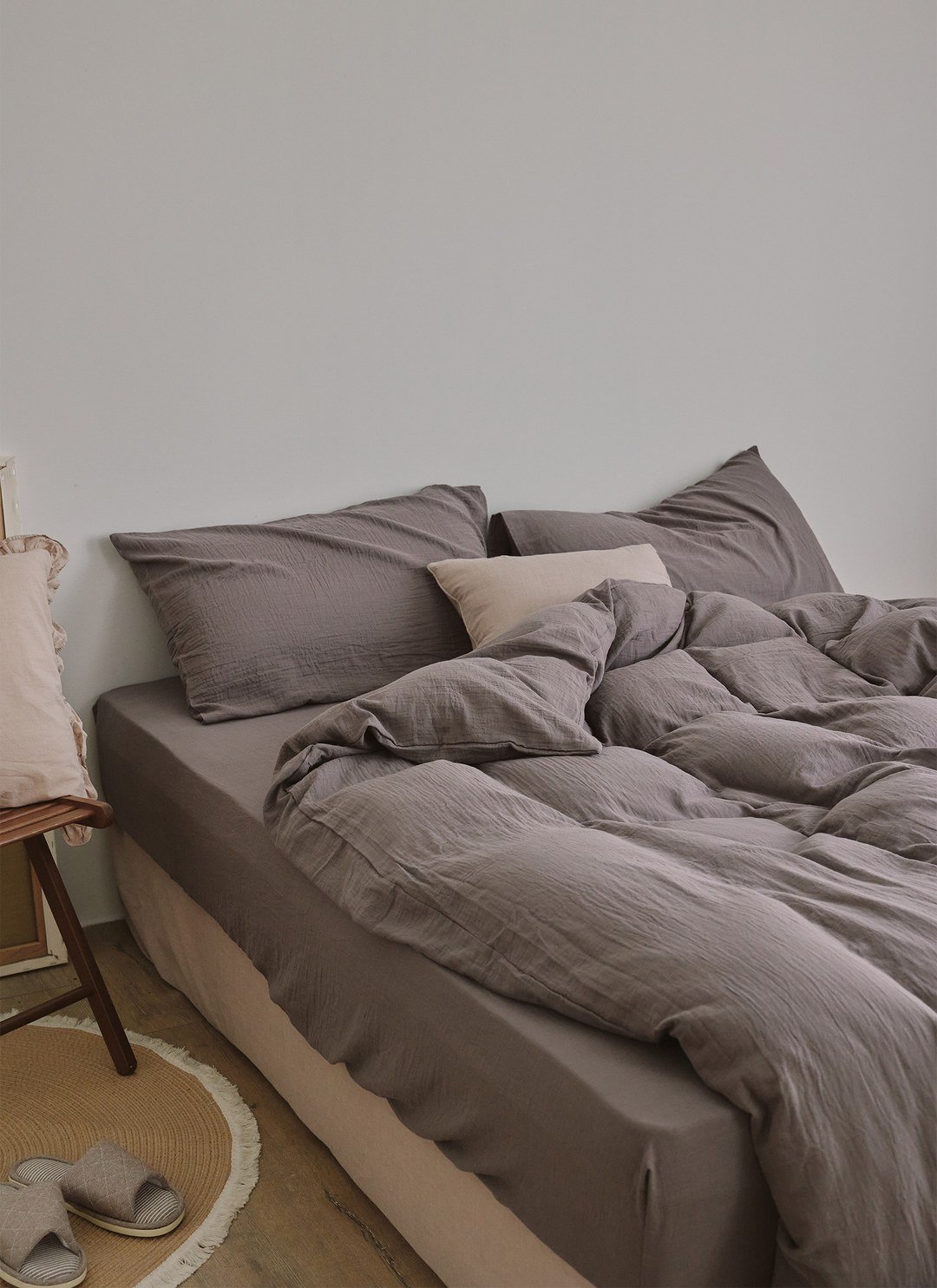 胡桃棕 - 二重紗 / 雙層紗被套