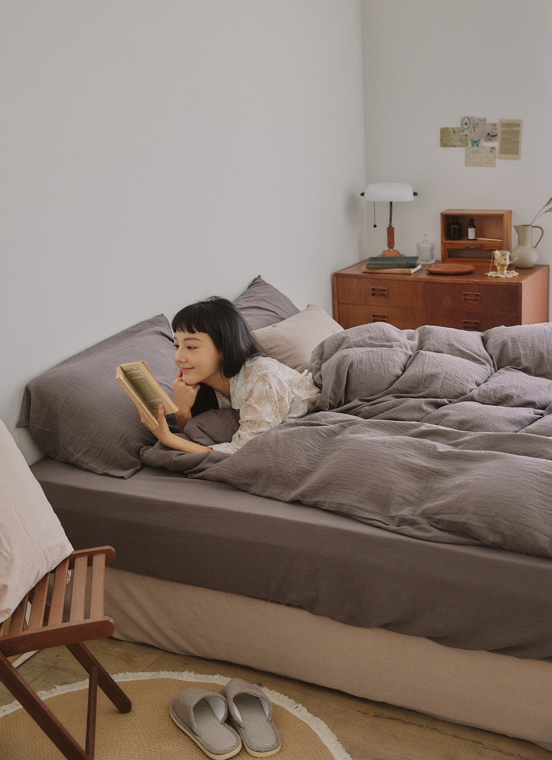 胡桃棕 - 二重紗 / 雙層紗被套