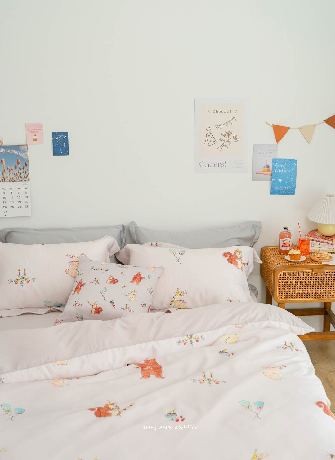 春日慶典 - 天絲棉四件組 ( 床包 + 被套 + 枕套 ) / Sybil-Ho 聯名款