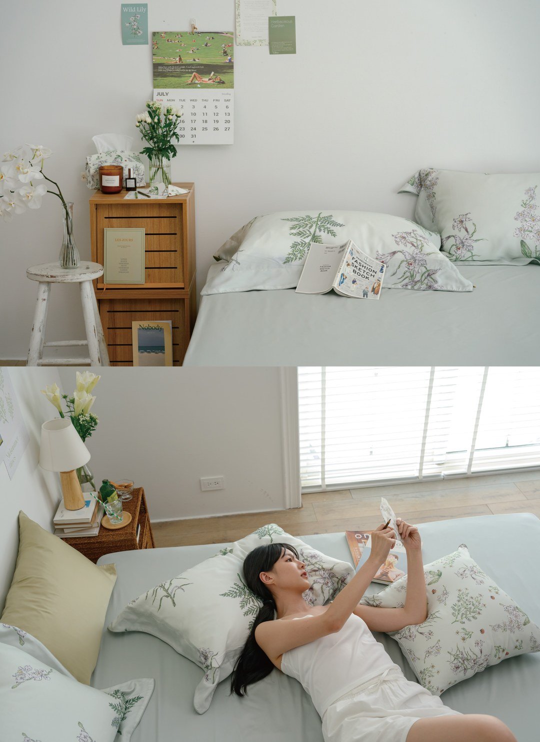 蒔光花園 - 天絲棉枕套 / 2入組 / Sybil-Ho 聯名款