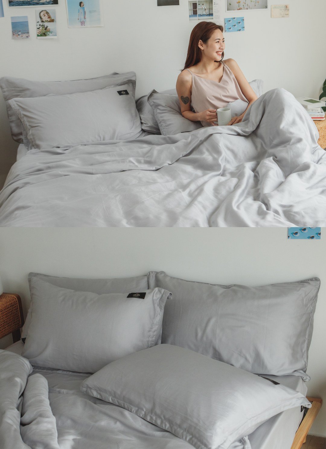 深灰雪松 - 天絲枕套 / 2入組