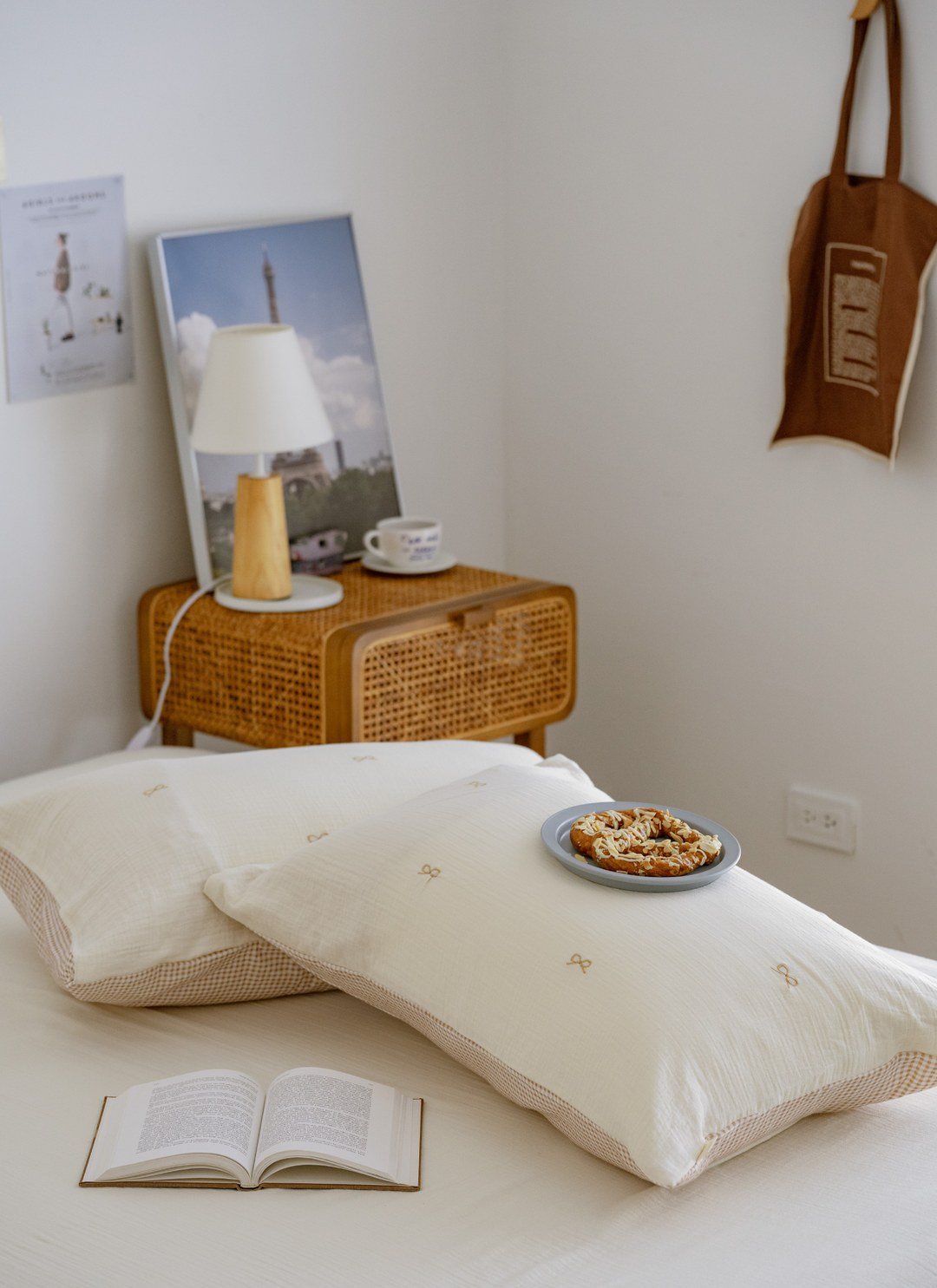 繫心 - 二重紗 / 雙層紗刺繡枕套 / 2入組