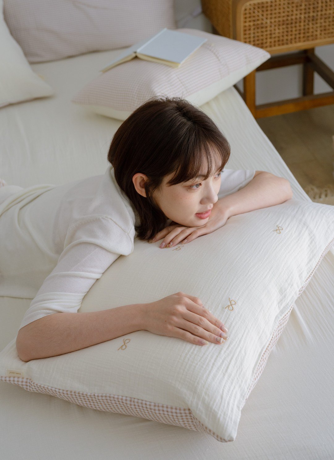 繫心 - 二重紗 / 雙層紗刺繡枕套 / 2入組