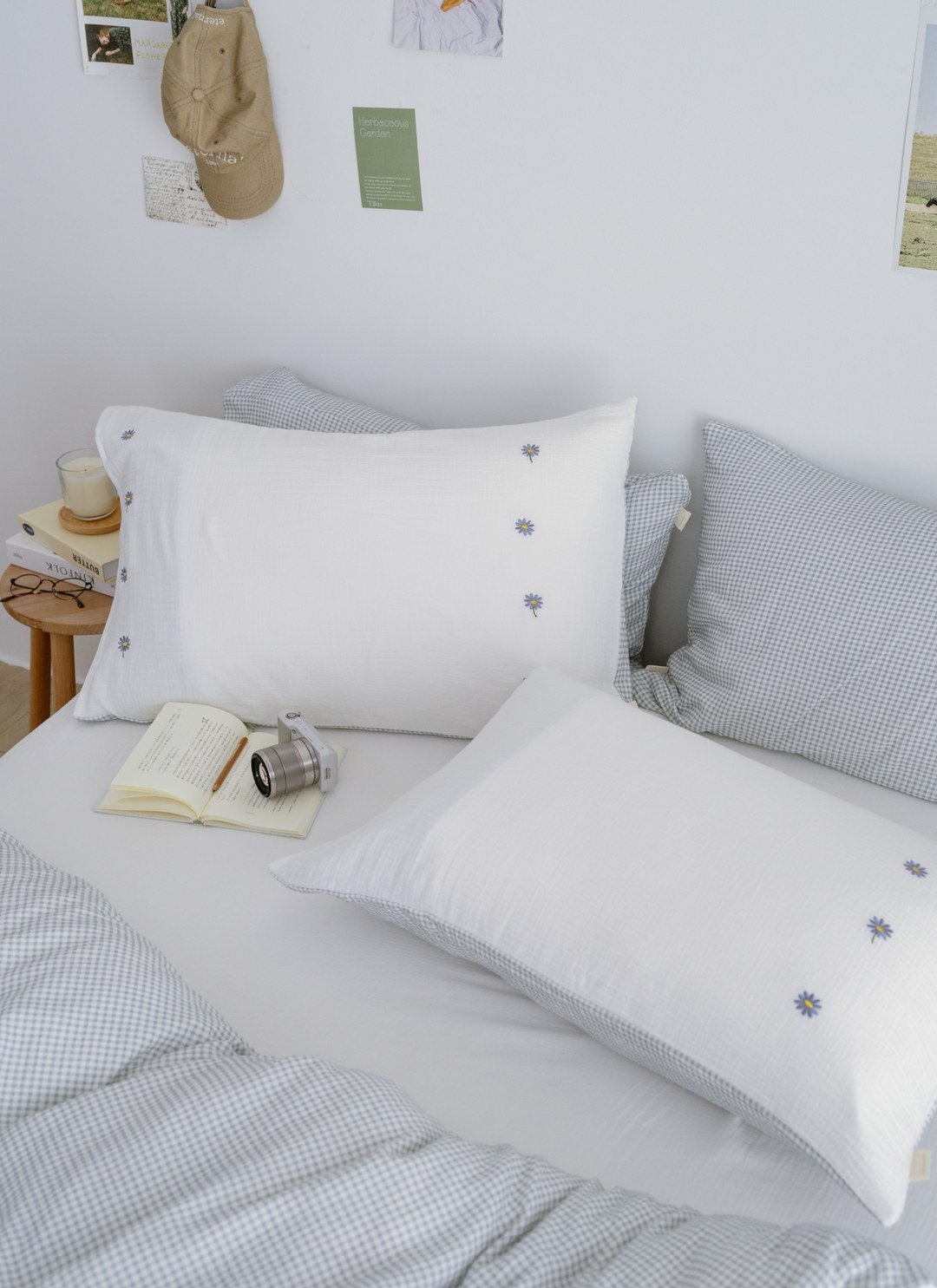 花漾 - 二重紗 / 雙層紗刺繡枕套 / 2入組