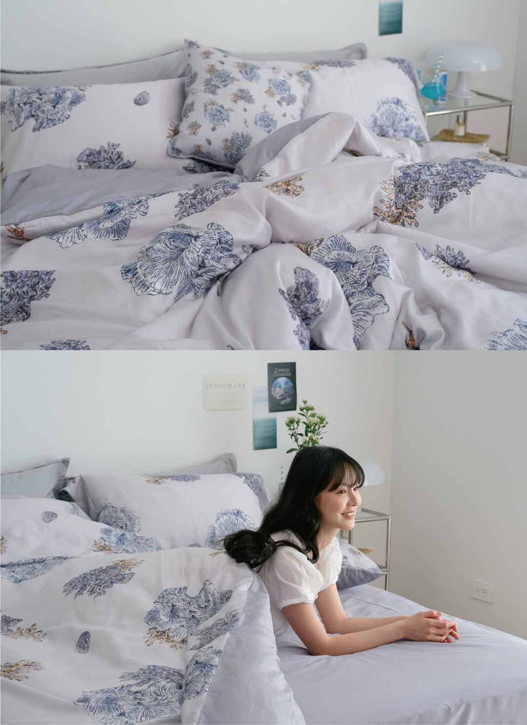 夏日蔚藍 - 天絲棉被套 / Sybil-Ho 聯名款