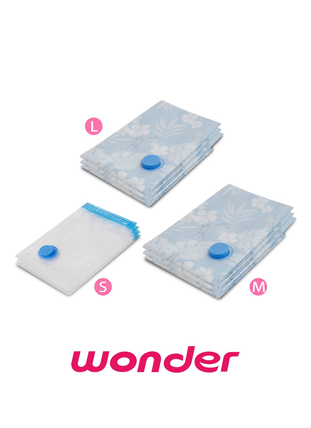旺德 Wonder - 衣物真空收納袋 9入組 / 3C居家