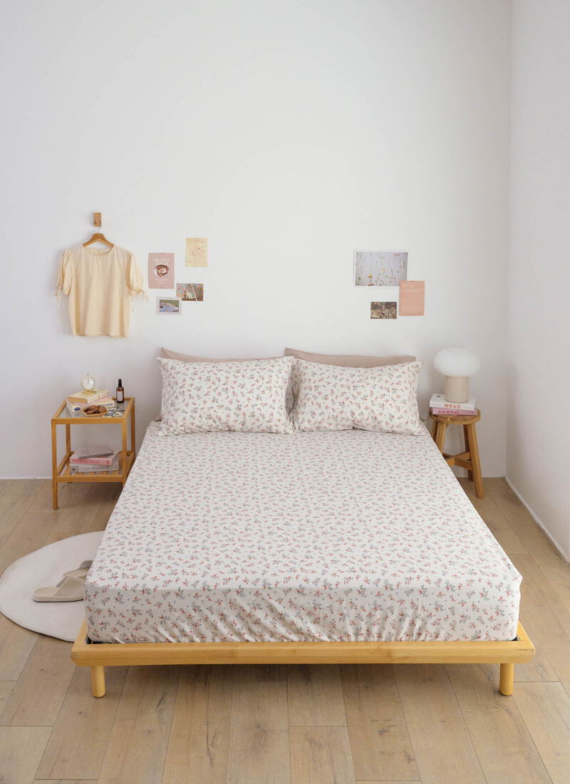 沐堇 - 純棉全印花A床包組 ( 床包 + 枕套 )