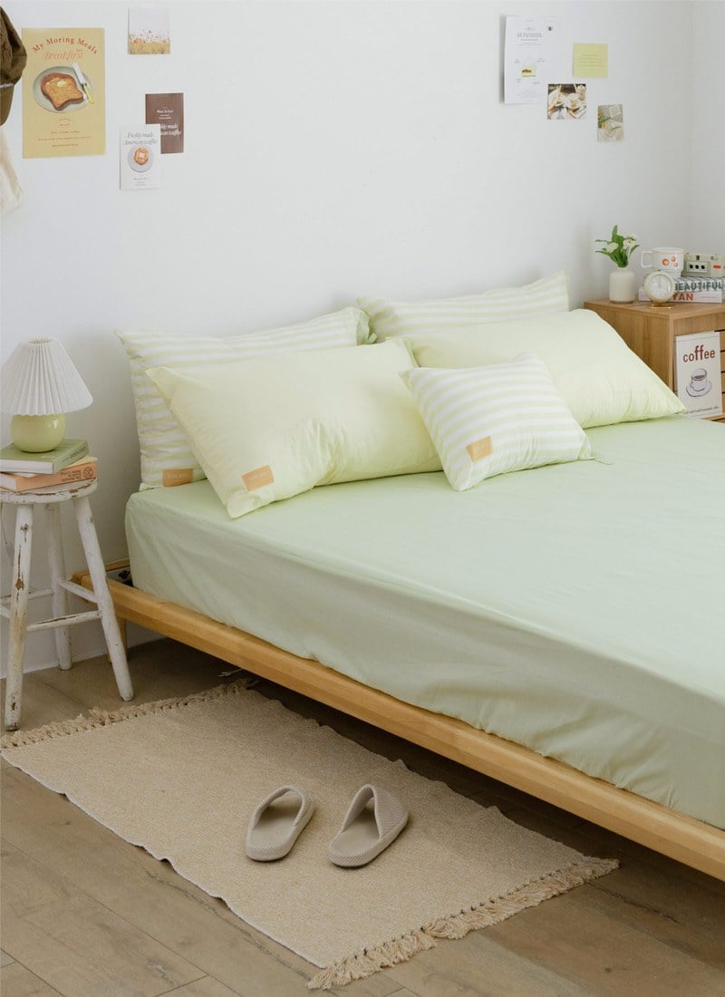 開心果優格 - 華爾紗 ( 純棉 ) 床包組（床包＋枕套2入）