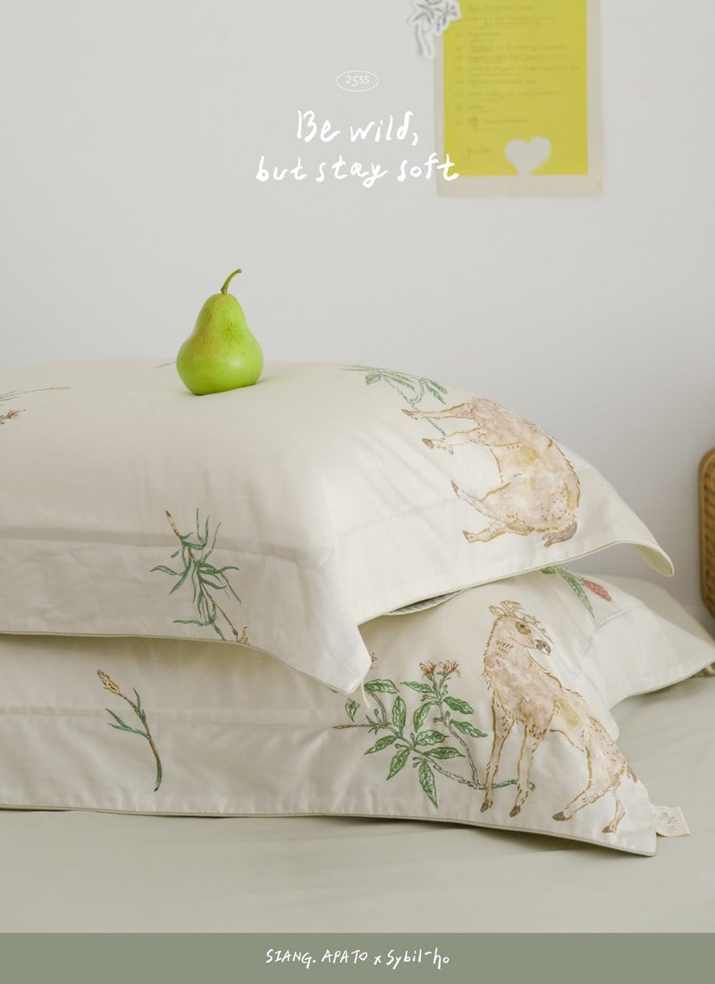 小鹿舞曲 - 天絲棉枕套 / 2入組 / Sybil-Ho 聯名款