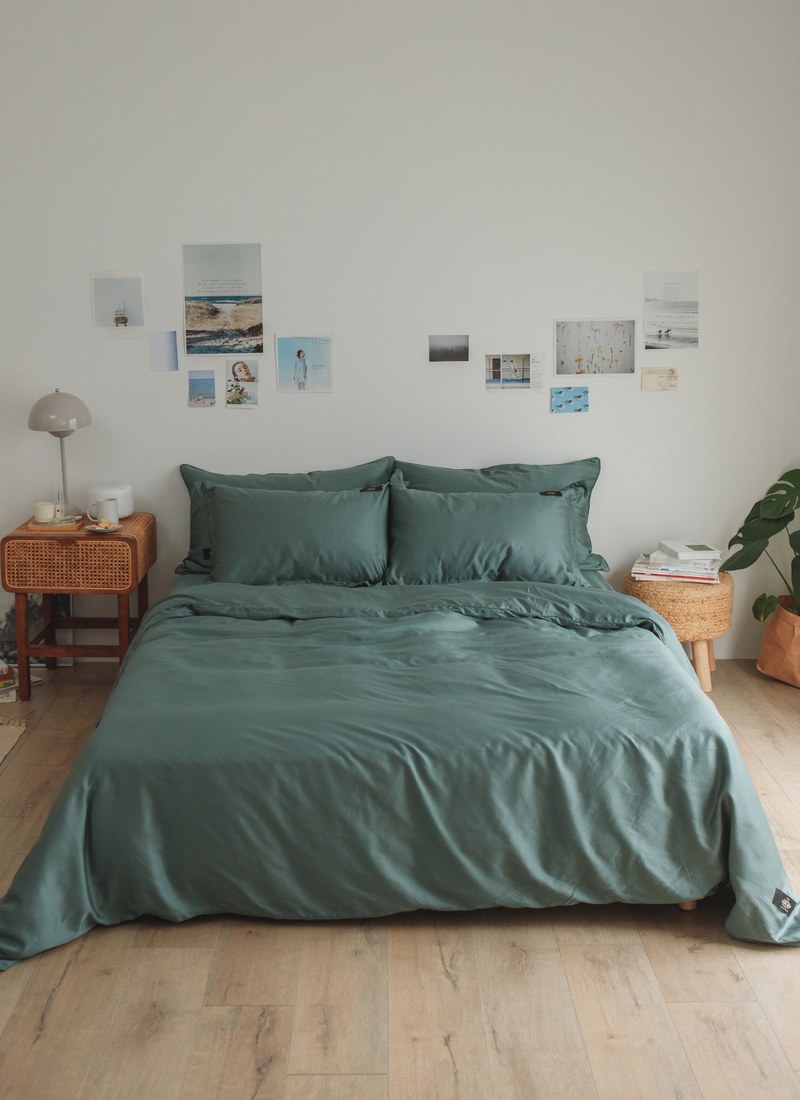 綠霧森林 - 天絲四件組 ( 床包 + 被套 + 枕套 )