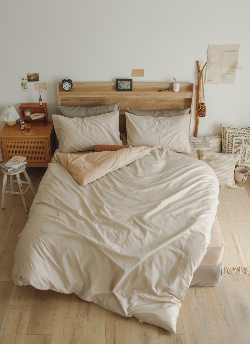 Latte - 純棉四件組 ( 床包 + 被套 + 枕套 )