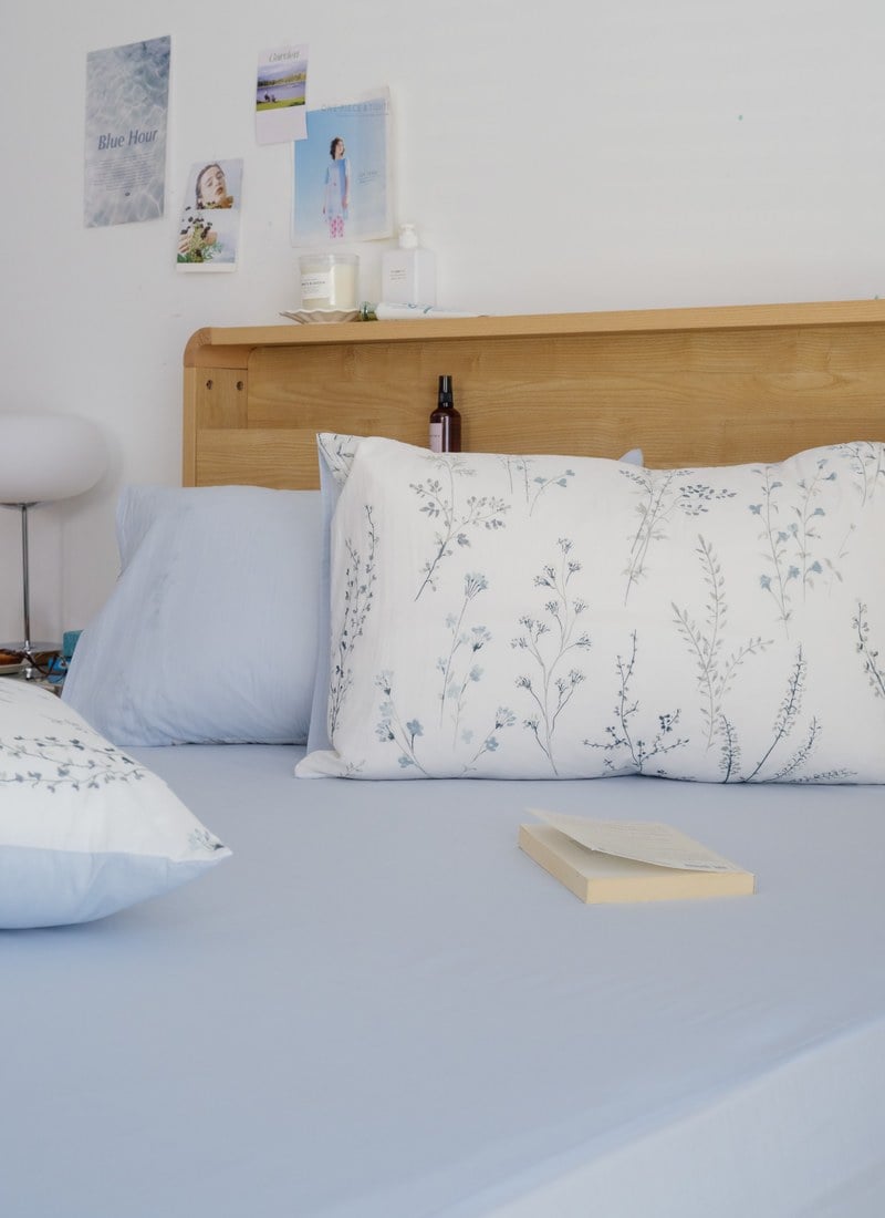 暮雨 - 華爾紗 ( 純棉 ) 床包組（床包＋枕套）