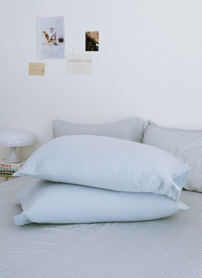 小富士藍 - 二重紗 / 雙層紗素色枕套 / 2入組