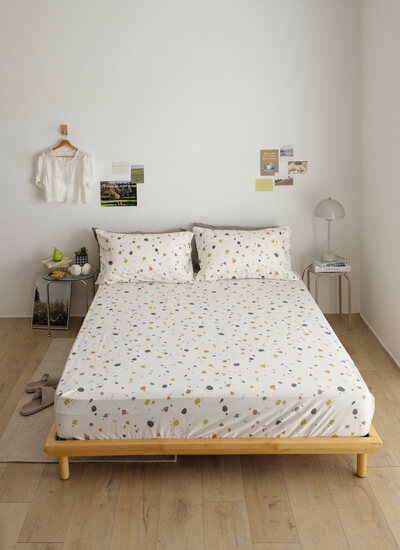 小日子 - 純棉全印花床包組 ( 床包 + 枕套 )