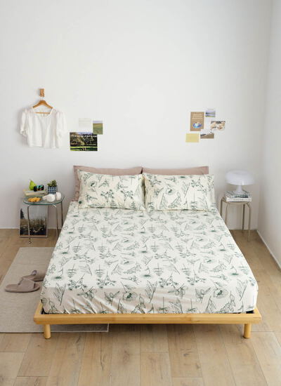 綠町 - 純棉全印花床包組 ( 床包 + 枕套 )