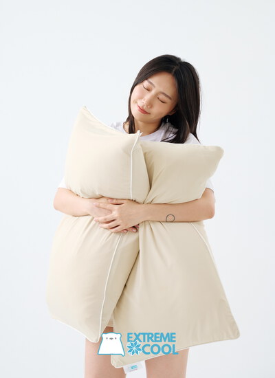 熊冷枕套2入 - Soft Beige / 瞬間冰感 Extreme Cool